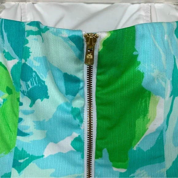 Lilly Pulitzer Tansy Mini Summer Dress Strapless Blue Green NWT Sz 00 - Picture 8 of 12